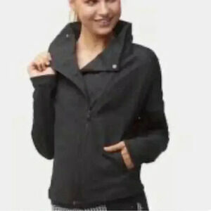 Adidas x Stella McCartney black crop long sleeve athletic outdoor jacket 38/S